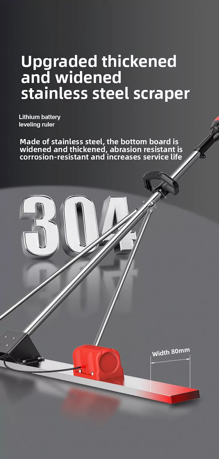 lithium battery digital display double-frequency vibration ruler